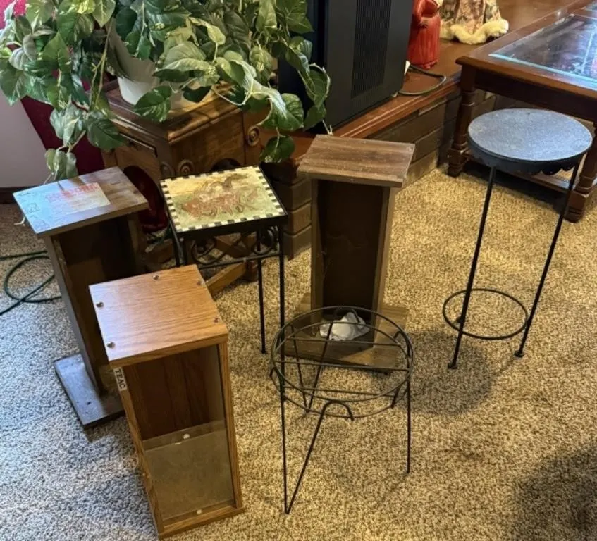 6+/- Plant Stands, Small Display Shelf,
