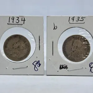 1934 and 1935 Canada Quarters