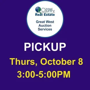 Pickup is Thursday, October 8, 2026, at 3 � 5 pm
