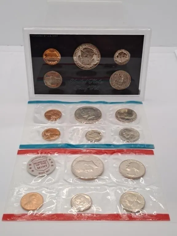1971 U.S.A Proof Set and 1972 U.S.A. Mint Set
