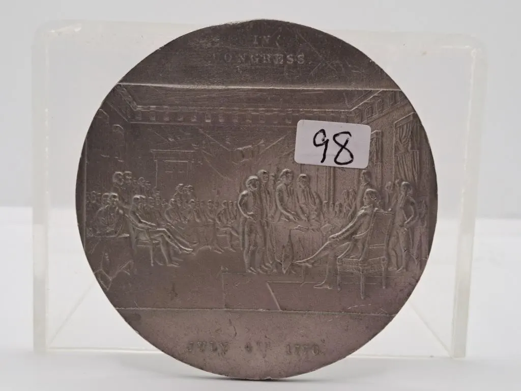 Pewter U.S.A. Commemorative Medal Depicting the