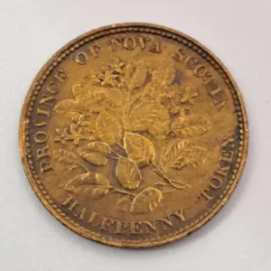 1856 Bank of Nova Scotia Half Penny Token with
