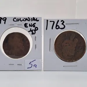 1699 and 1763 British Colonial Half Pennies