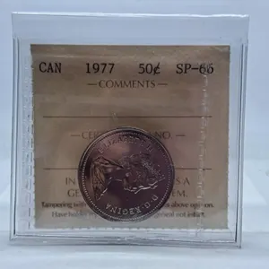 ICCS Graded Specimen 1977 Canada 50 Cent Piece