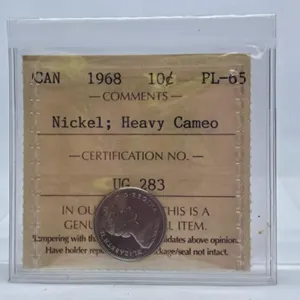 ICCS Graded Proof Like 1968 Canada "Nickel" Dime