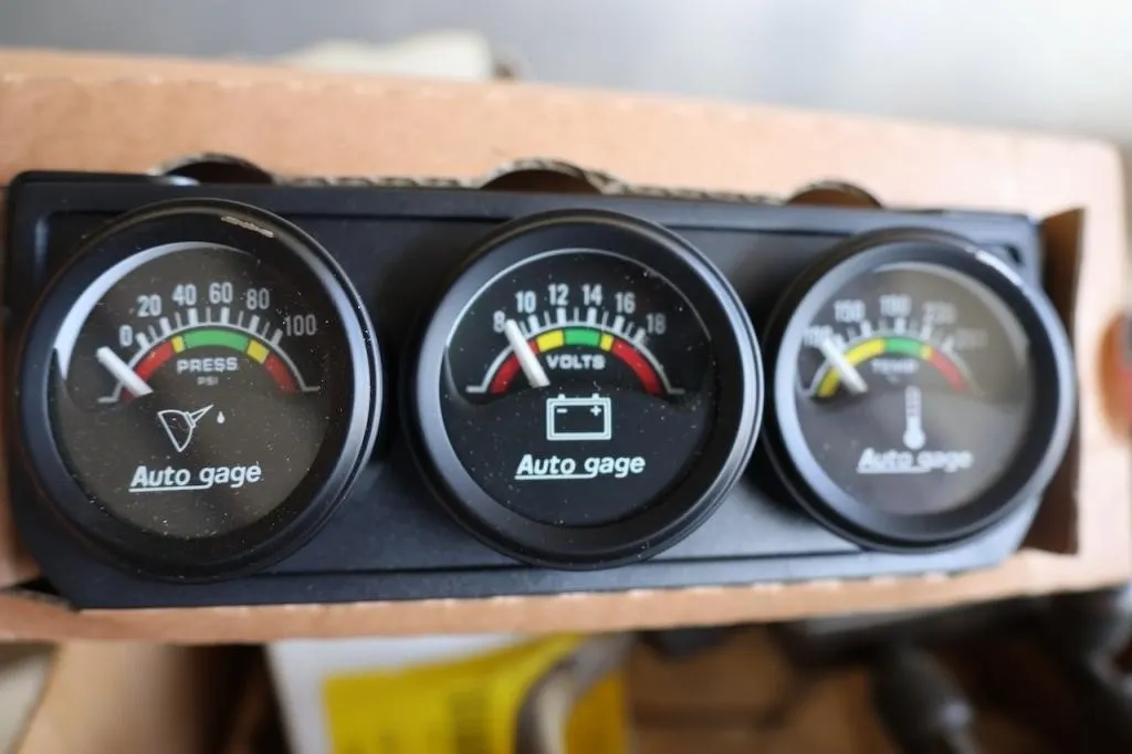Air conditioning gauges and new engine gauges