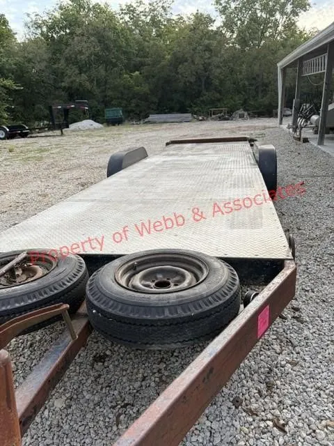 1980 homemade car hauler trailer, tandem axle,