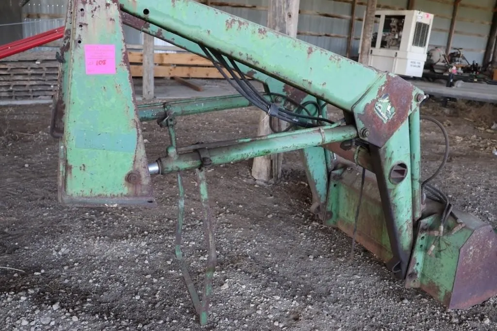 John Deere 148 loader with 5-foot bucket