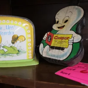 Sunnie Miss toy toaster and Casper ukulele