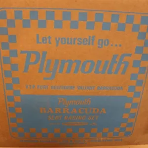 Plymouth Barracuda slot racing set with track and