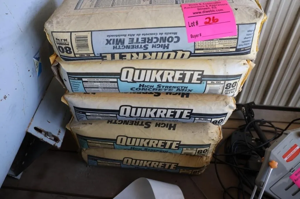 Five bags of Quikrete