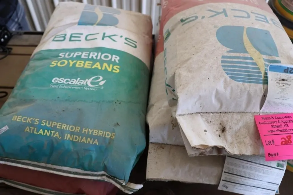 Four bags of BECKS seed corn 64-14