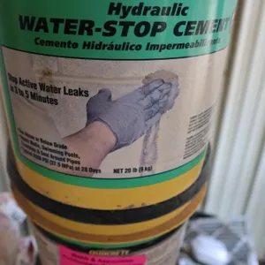 3 buckets Quikrete waterstop cement