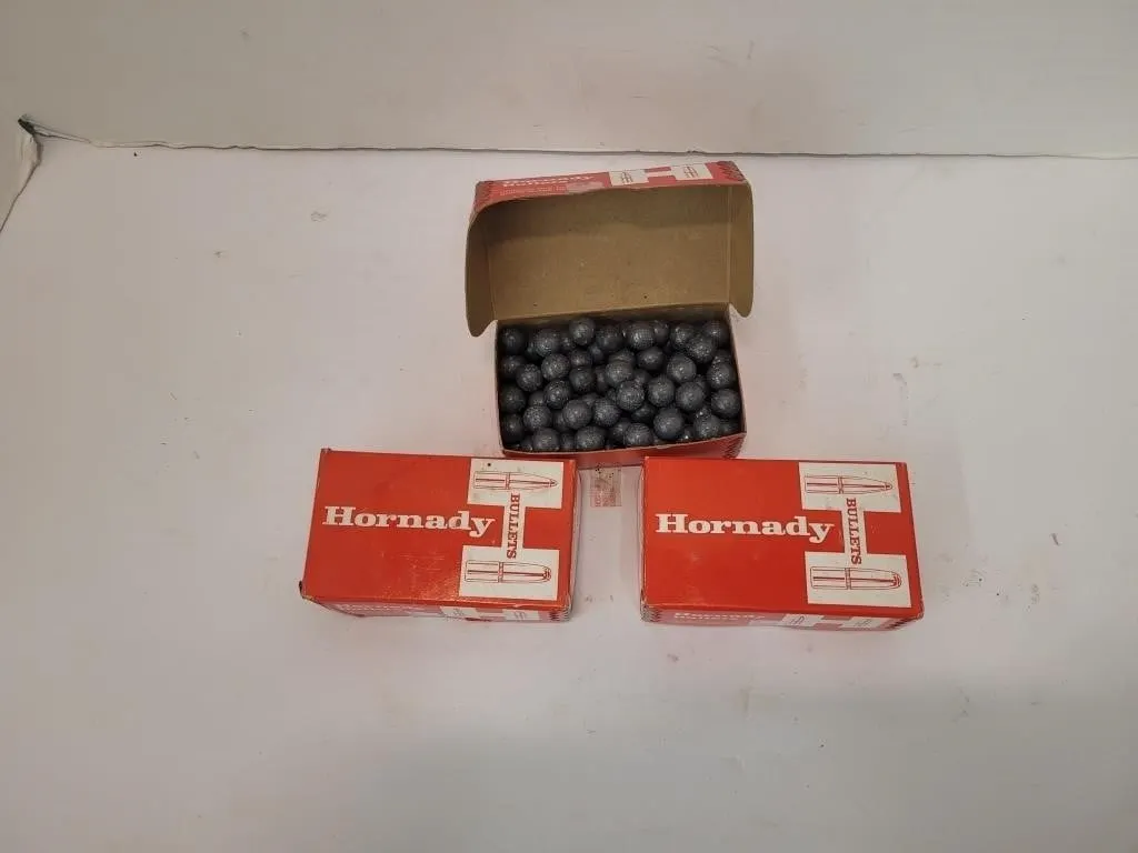 3 Boxes .535 Cal Lead Balls 2 boxes sealed 1