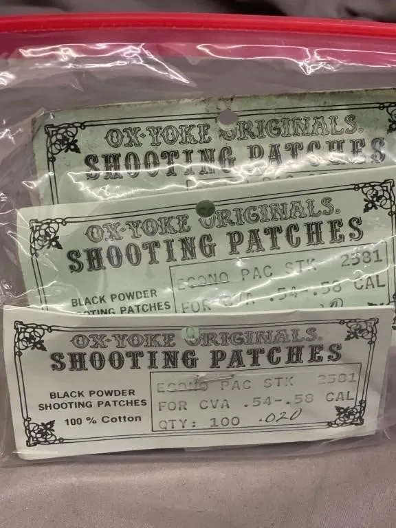 Bag of muzzleloading patches for CVA .45 to .50
