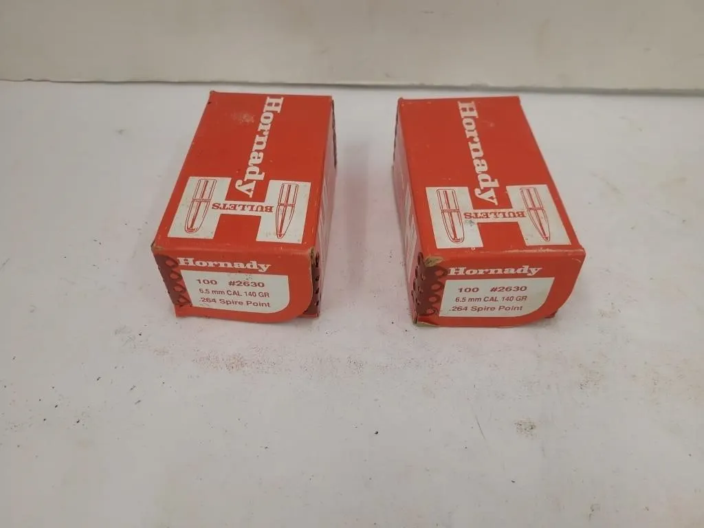 2 Sealed Boxes of 100 #2630 6.5 mm Cal 140 Gr
