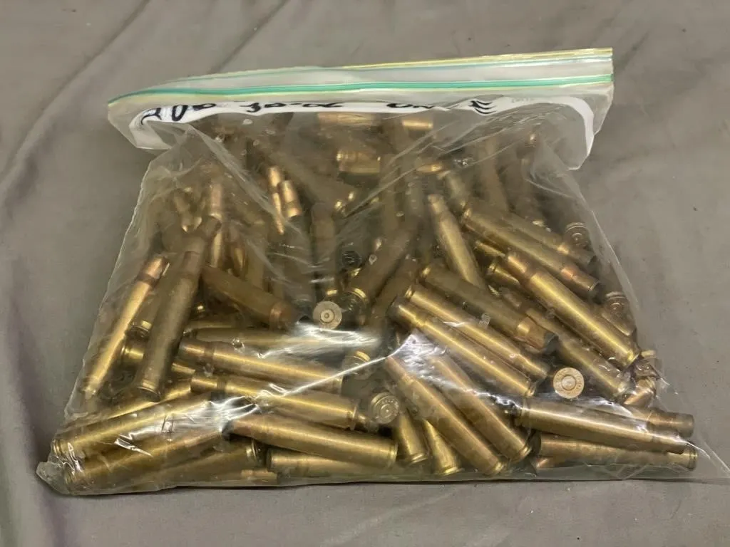 Bag of approx. 200 once-fired .30-06 cal. brass.