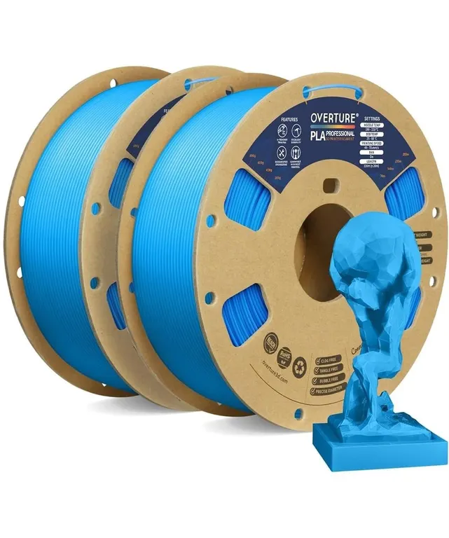 Overture PLA Plus 1.75mm Filament 2kg 2pk