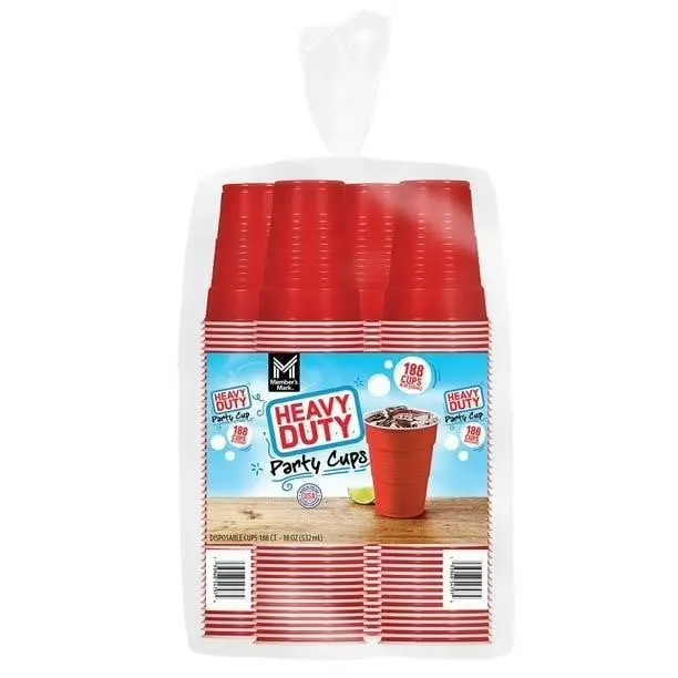 Heavy Duty Party Cups 18oz 188ct Red