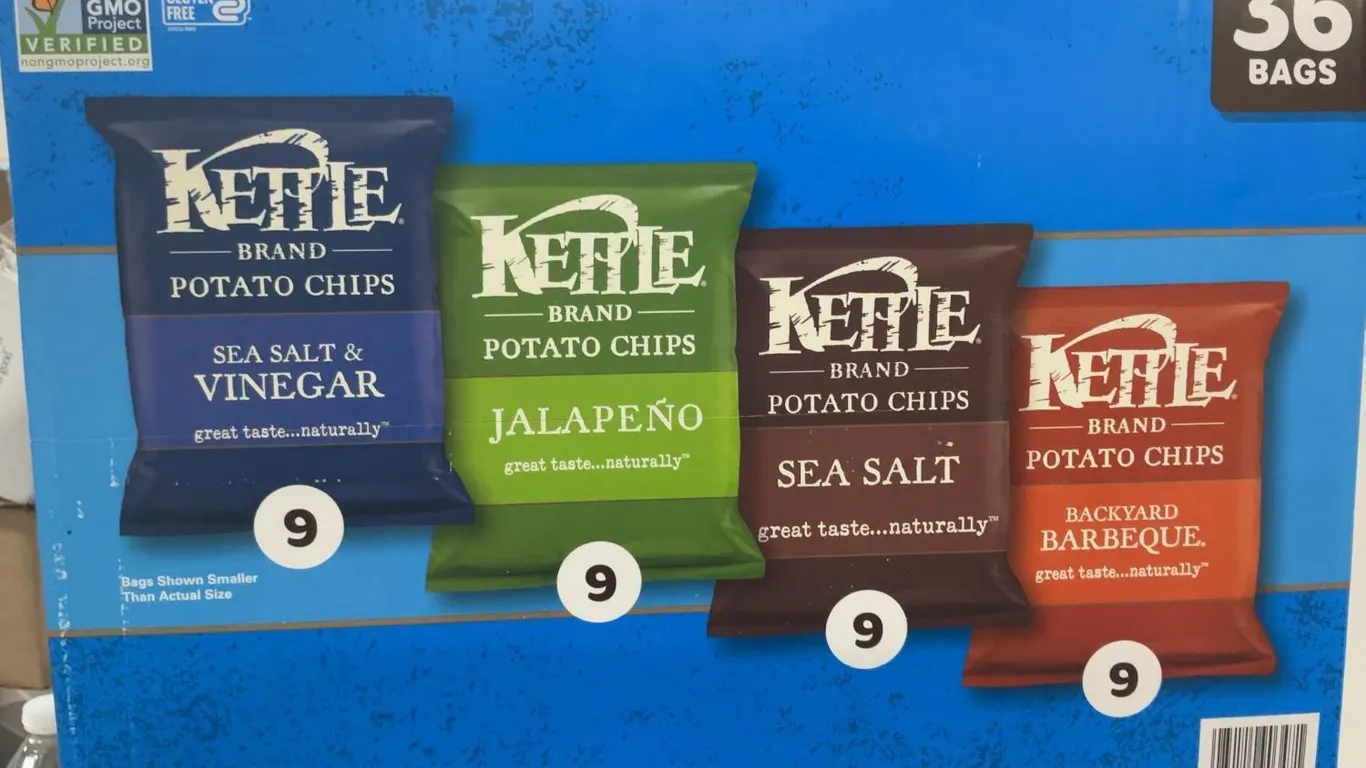 Kettle Brand Potato Chips Variety Pack 36ct