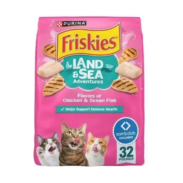 Purina Friskies Land and Sea Cat Food 32 lb Bag