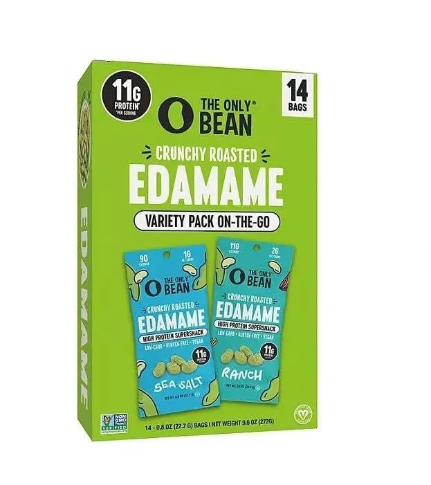 The Only Bean Roasted Edamame 19.2oz 2pk