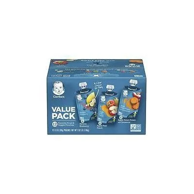 Gerber Natural Baby Food Pouches 3.5oz 12pk