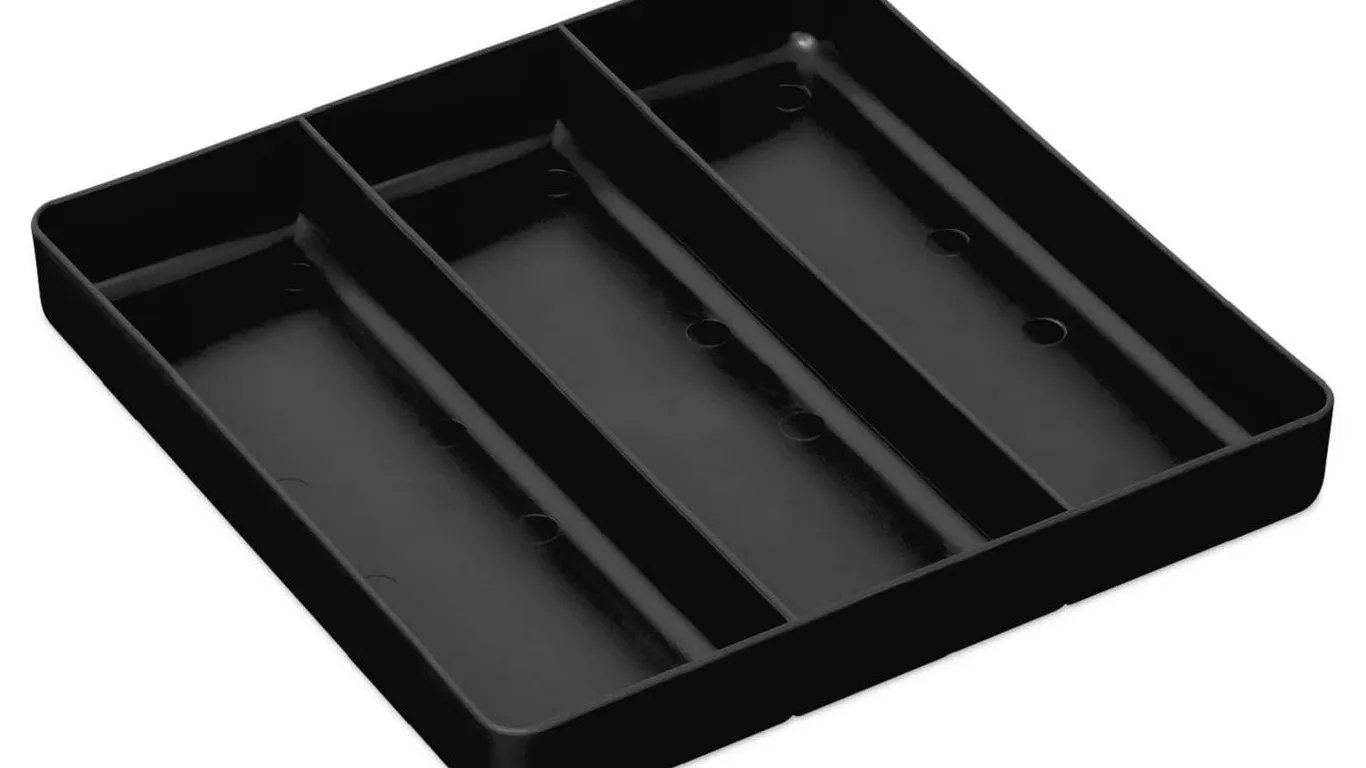 Ernst Manufacturing 3-Compartment Tray Black