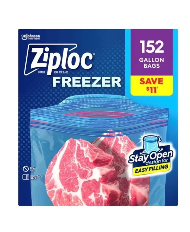 Ziploc Gallon Freezer Storage Bags Stay Open