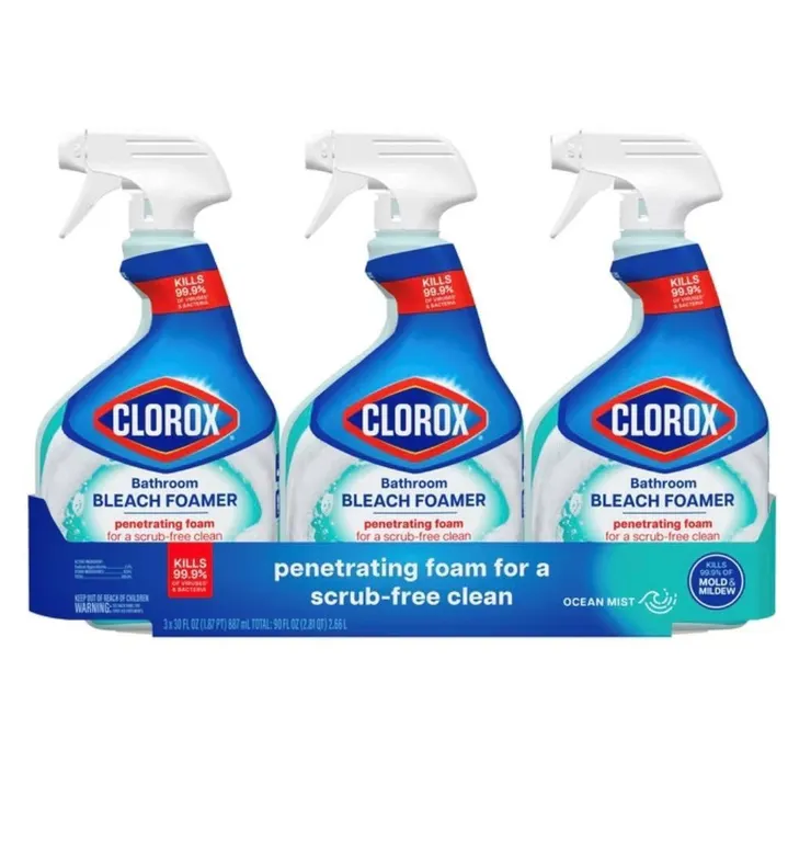 Clorox Bathroom Bleach Foamer Ocean Mist 3pk