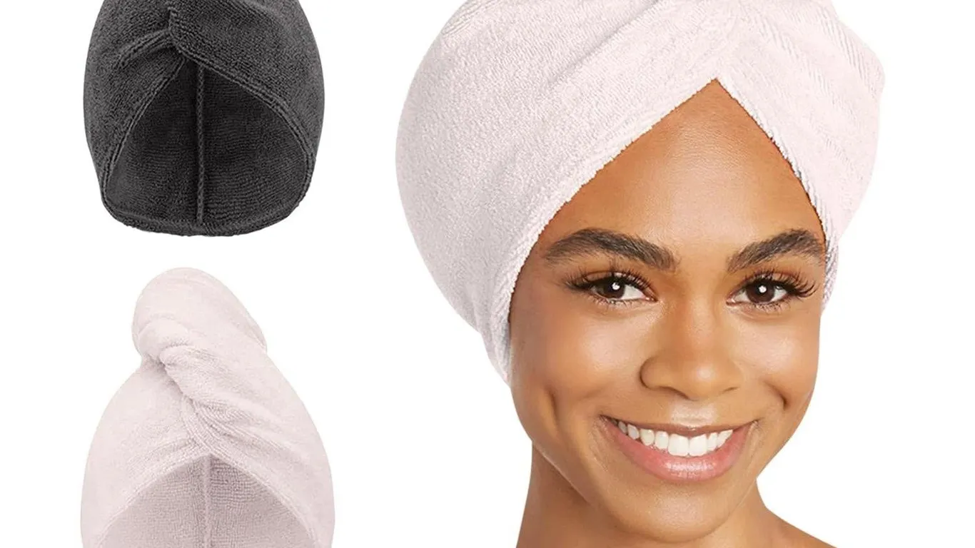 Turbie Twist Microfiber Hair Towel Wrap 2pk Large