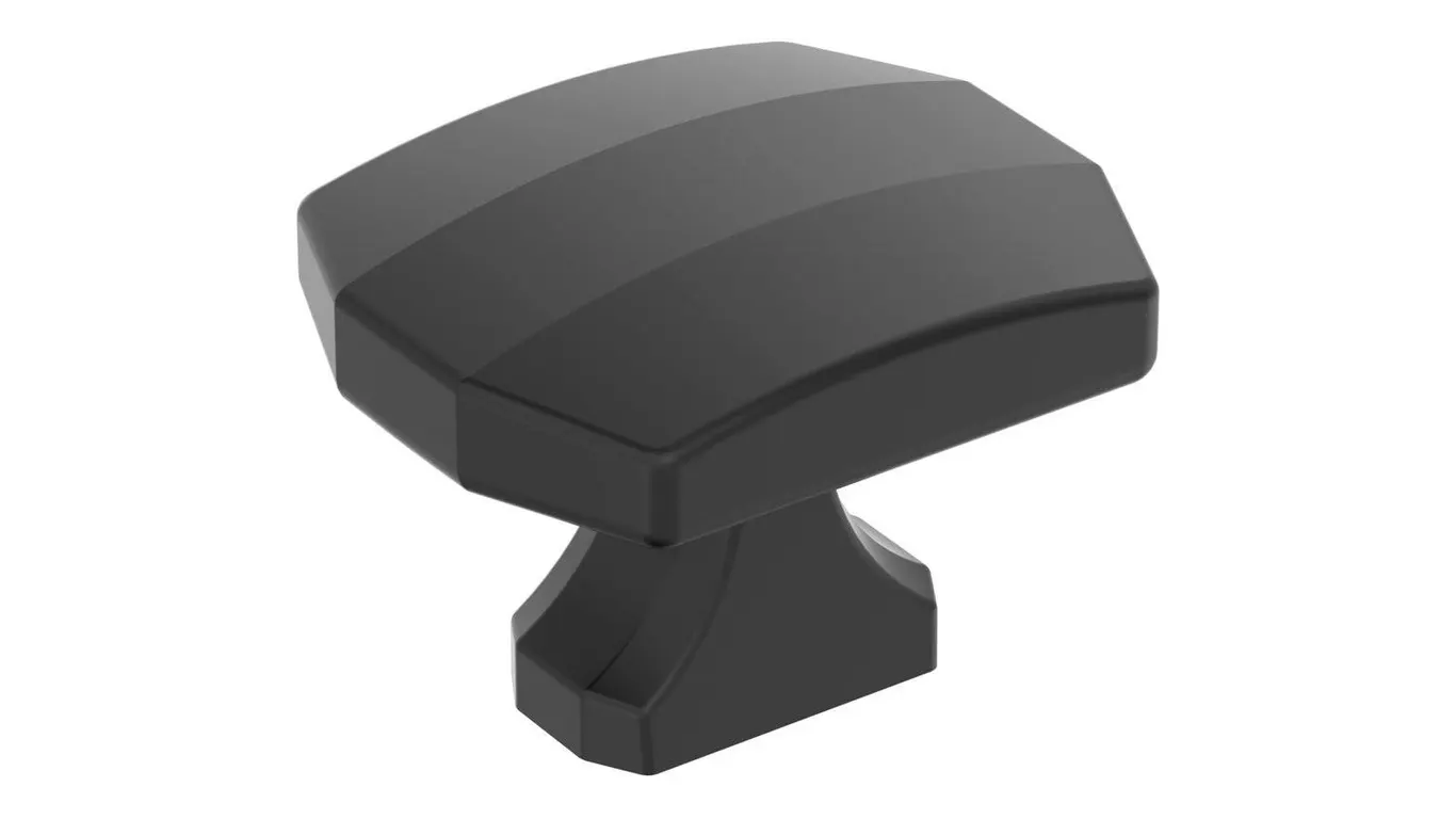 Amerock Bellamy 1-12 Matte Black Cabinet Knob