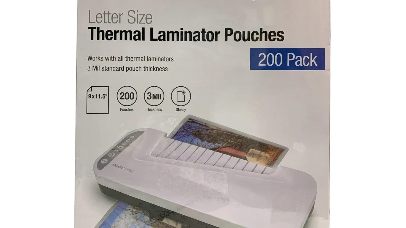 Royal 89425W Thermal Laminating Pouches 200ct
