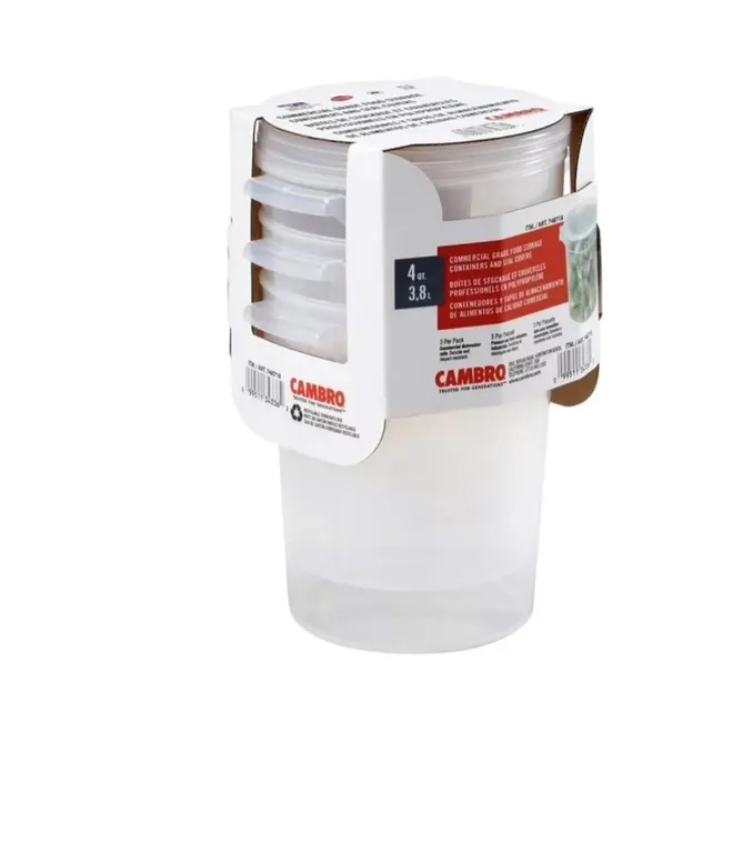 Cambro Round Translucent Food Container with Lid