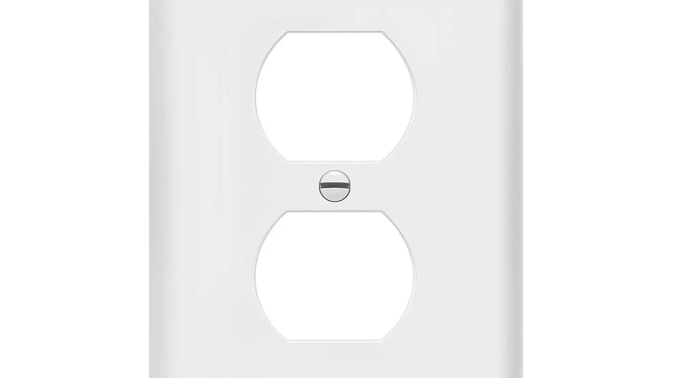 Enerlites 8821M-W Duplex Wall Plate Mid-Size White
