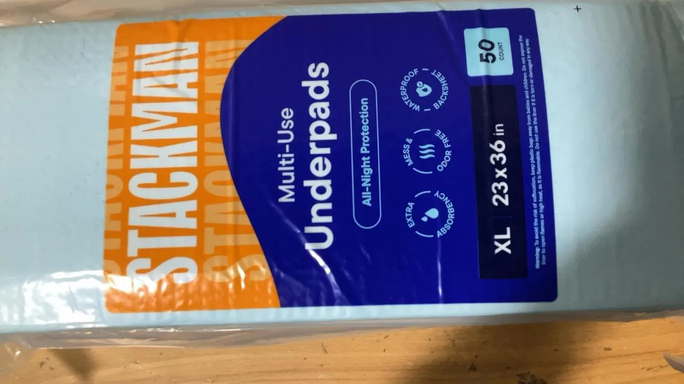 Stackman XL Multi-Use Underpads 23x36 Inch 50ct