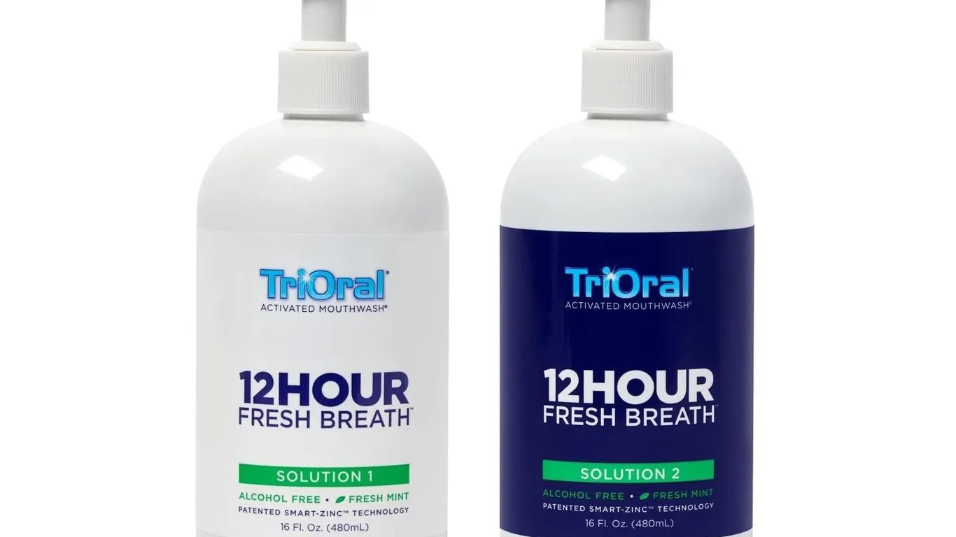 TriOral 12-Hour Fresh Breath Mouthwash 2-Bottle...