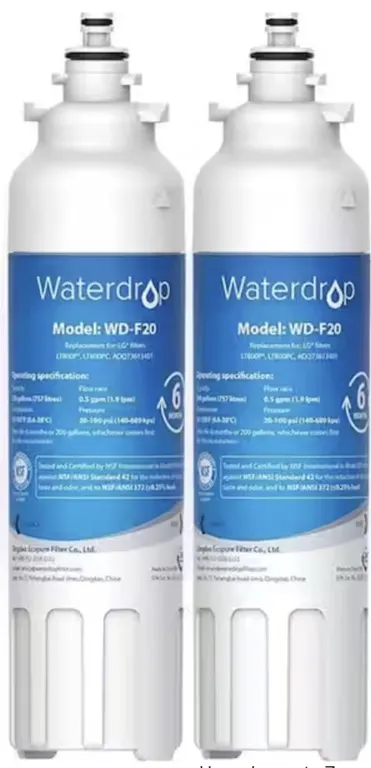 Waterdrop LT800P Refrigerator Water Filter 2pk