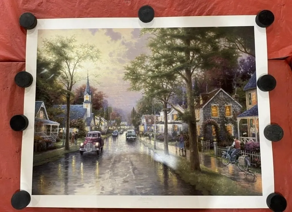 "Hometown Morning" by Thomas Kinkade