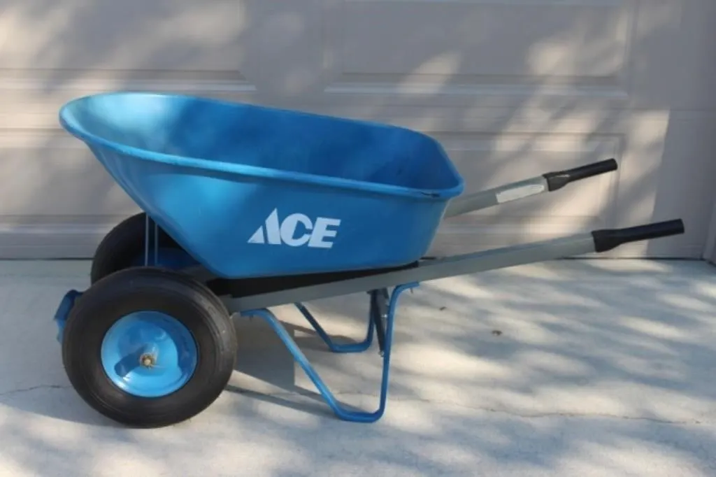 ACE Dual Wheel Metal Wheelbarrow