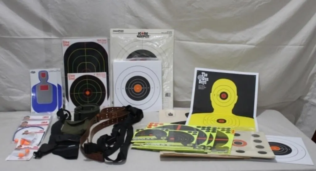 Lots of Misc. Targets, Slings, Holsters, Ear Plugs