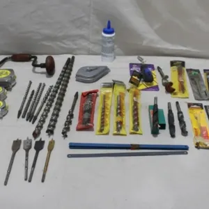 Tapes, Chalk & Various Drill Bits & Saw Blades