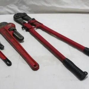Bolt Cutters & 2 Pipe Wrenches