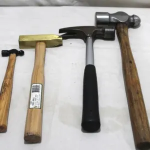 Brass Tinner's Hammer & 3 Various Hammers