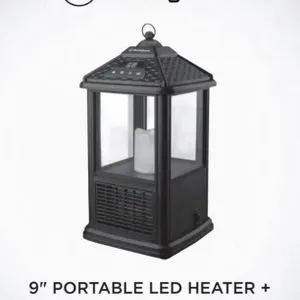 Westinghouse 9" Portable LED Heater + Candle Lan