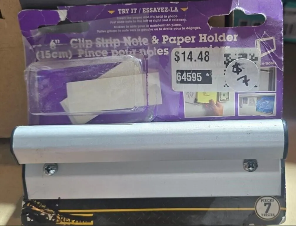 Hangman 6-inch Clip Strip Note & Paper Holder