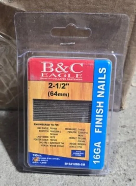 B&C Eagle Nails 2-1/2-Inch X 16 Gauge S316 Stainle