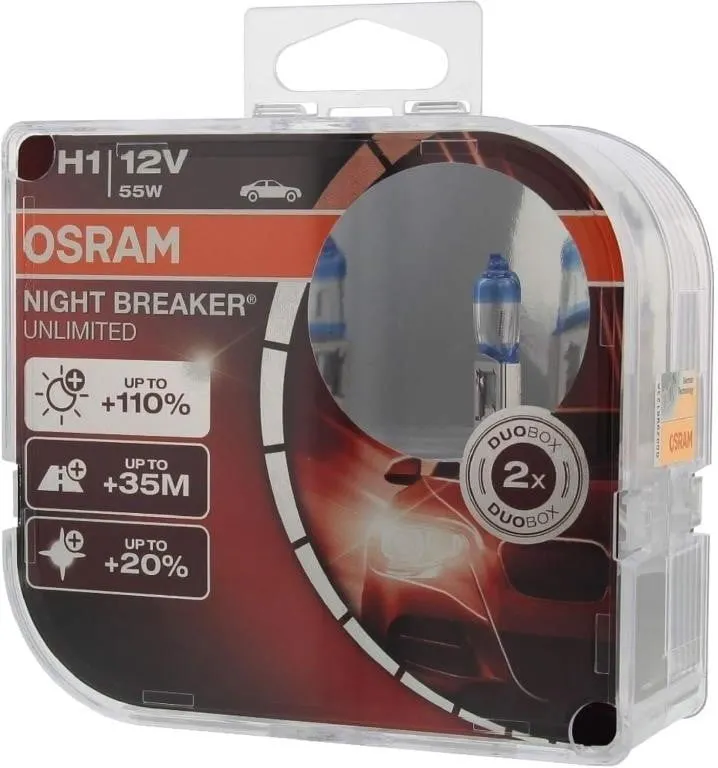 2-PK Osram H1 64150-NL Night Breaker Laser 12V 55W