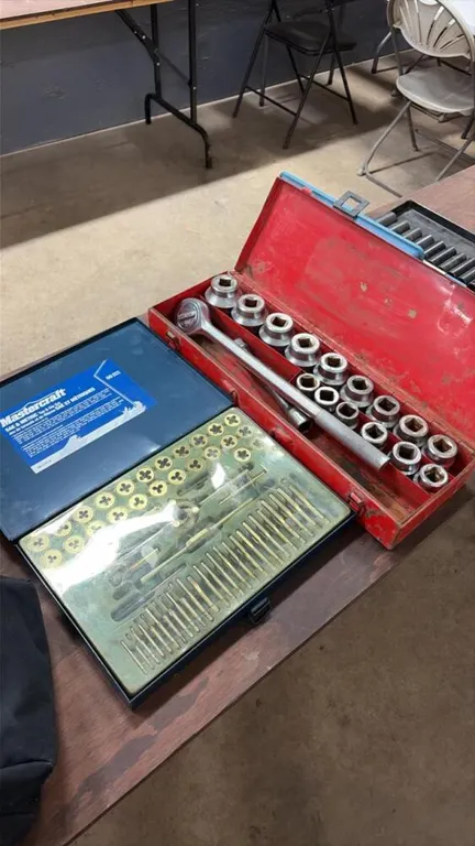 3/4” drive socket set, tap and dye set
