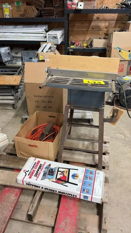 Table saw, stand and cord